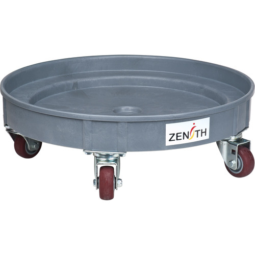 Socle roulant pour baril de confinement des fuites, 24,25" dia. X 7,625" h, Cap. de d&eacute;versement 1,5 gal. US Les Fournitures Industrielles Méga