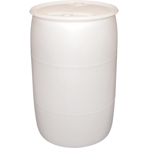 Polyethylene Drums, 55 US gal (45 imp. gal.), Closed Top, Natural Les Fournitures Industrielles Méga