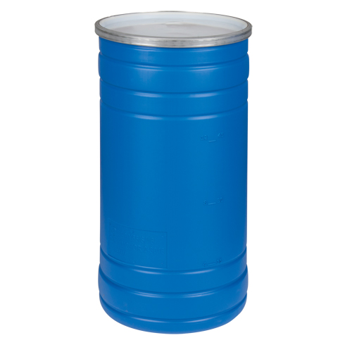 Polyethylene Drums, 15.5 US gal (12.91 imp. Gal.), Open Top, Blue Les Fournitures Industrielles Méga