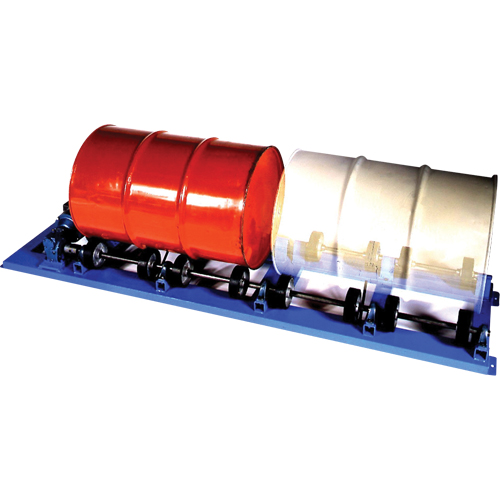 M&eacute;langeur rotatif stationnaire &agrave; double barils, 55 gal. US (45 gal. imp.) Capacit&eacute;, Vitesse fixe, 1 CV Les Fournitures Industrielles Méga