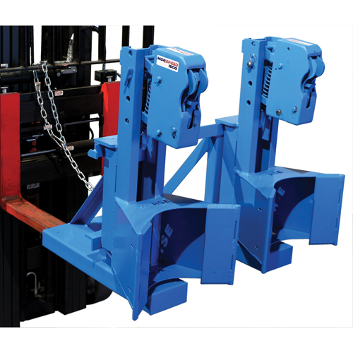 Manipulateur de barils MORSPEED 1500 pour chariot &eacute;l&eacute;vateur, Pour 55 gal. US (45 gal. imp.) Les Fournitures Industrielles Méga