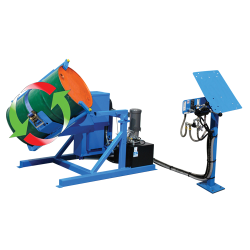 Drum Tumbler Tilt to Load, 55 US gal. (45 Imperial Gal.) Capacity, Variable Speed, 2 HP Les Fournitures Industrielles Méga