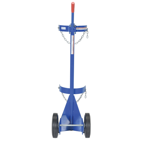 Gas Cylinder Cart, Rubber Wheels, 12" W x 15-1/2" L Base, 500 lbs. Les Fournitures Industrielles Méga