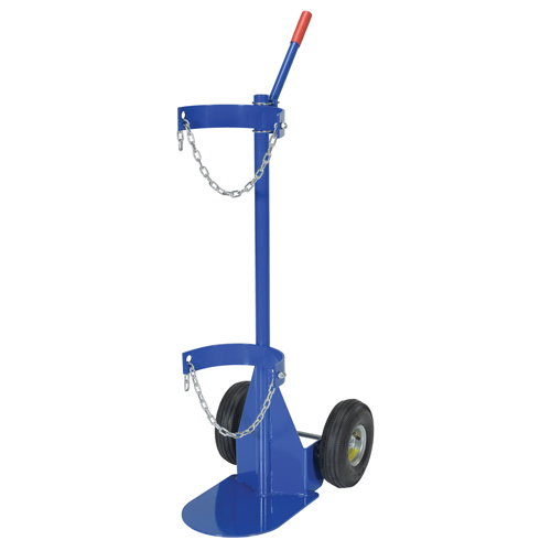 Chariot pour bouteille de gaz, Roues Pneumatique, Base de 12" la x 15-1/2" lo, 500 lb Les Fournitures Industrielles Méga