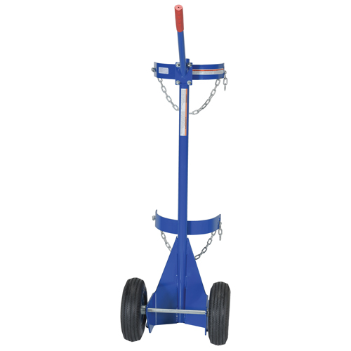 Chariot pour bouteille de gaz, Roues Pneumatique, Base de 12" la x 15-1/2" lo, 500 lb Les Fournitures Industrielles Méga