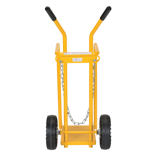 Gas Cylinder Cart, Mold-on Rubber Wheels, 9-13/16" W x 16" L Base, 150 lbs. Les Fournitures Industrielles Méga