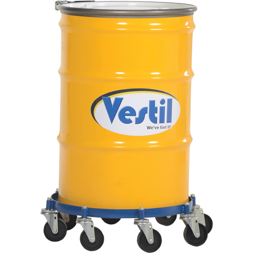 Octagon Drum Dolly, Steel, 2000 lbs. Capacity, 27-1/16" Diameter, Cast Iron Casters Les Fournitures Industrielles Méga