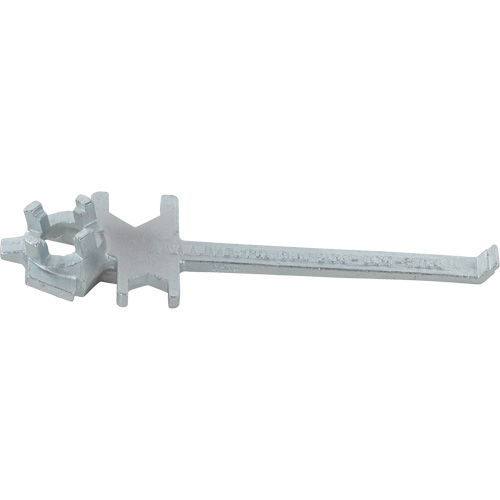Single Ended Specialty Bung Nut Wrench, 1-1/2" Opening, 7-1/2" Handle, Zinc Cast Steel Les Fournitures Industrielles Méga
