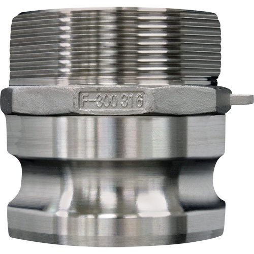 Cam & Groove Coupling, Stainless Steel, Type F, 4", Male NPT, 100 psi Les Fournitures Industrielles Méga