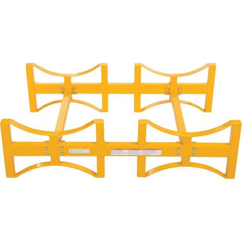 Porte-barils empilable en acier, 2 barils, Capacit&eacute; de 1600 lb, 45-1/2" la x 29-7/8" p x 12-3/4" h Les Fournitures Industrielles Méga