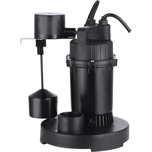 Pompe de puisard submersible thermoplastique, 2560 gal./h, 115 V, 4,6 A, 1/3 CV Les Fournitures Industrielles Méga