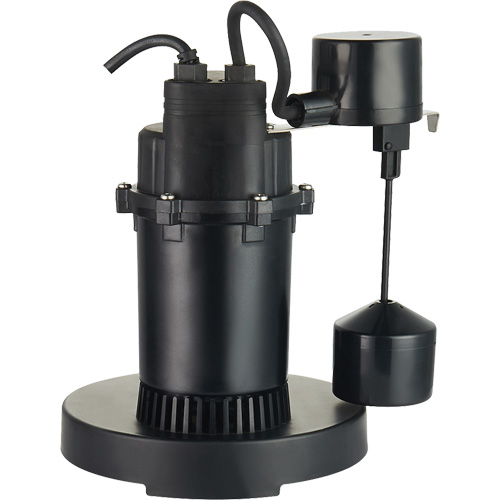 Pompe de puisard submersible thermoplastique, 2560 gal./h, 115 V, 4,6 A, 1/3 CV Les Fournitures Industrielles Méga