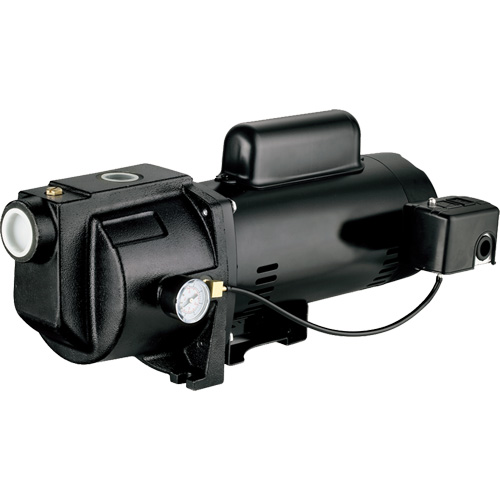 Pompe &agrave; jet en fonte &agrave; double tension pour puit peu profond, 115 V/230 V, 1260 gal./h, 1 CV Les Fournitures Industrielles Méga