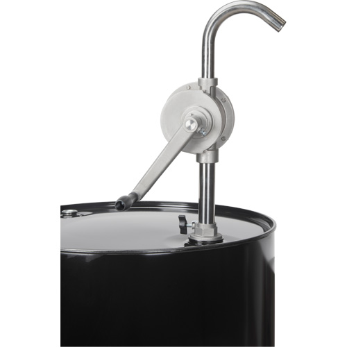 Pompe rotative pour baril, Acier inoxydable, Pour capacit&eacute; 55 gal., 12 oz/course Les Fournitures Industrielles Méga