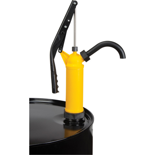 Pompe &agrave; baril de type levier, Polypropyl&egrave;ne, 14 oz/course, Pour barils de 5-55 gal. Les Fournitures Industrielles Méga