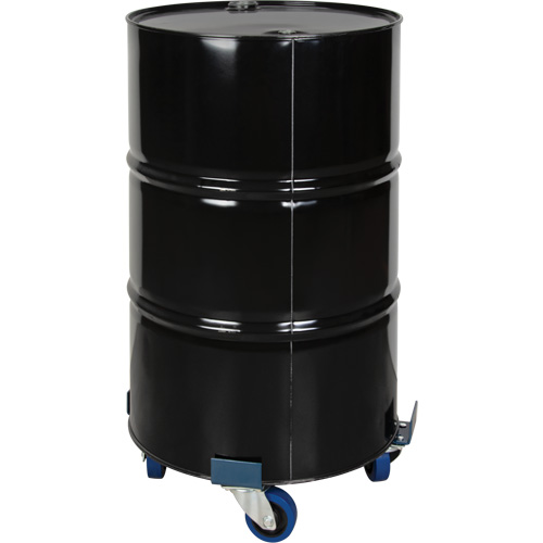 Chariot pour baril, Acier, Capacit&eacute;e 1400 lb, Diam&egrave;tre 24", Roue en &eacute;lastique bleu Les Fournitures Industrielles Méga