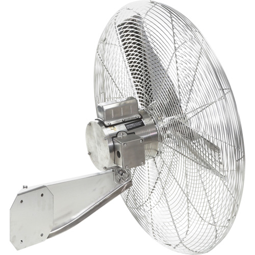 Ventilateurs en acier inoxydable lavables &agrave; grande eau pour service alimentaire, Industriel, 1 vitesses, Diam&egrave;tre de 20" Les Fournitures Industrielles Méga