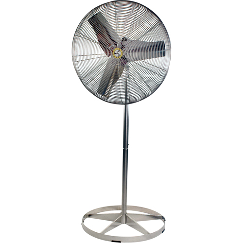 Stainless Steel Food Service Washdown Air Circulating Fans, Industrial, 1 Speed, 24" Diameter Les Fournitures Industrielles Méga