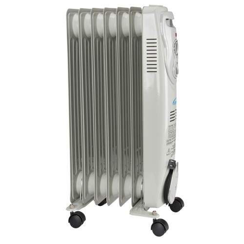 Heater, Oil Filled, Electric, 5120 Les Fournitures Industrielles Méga