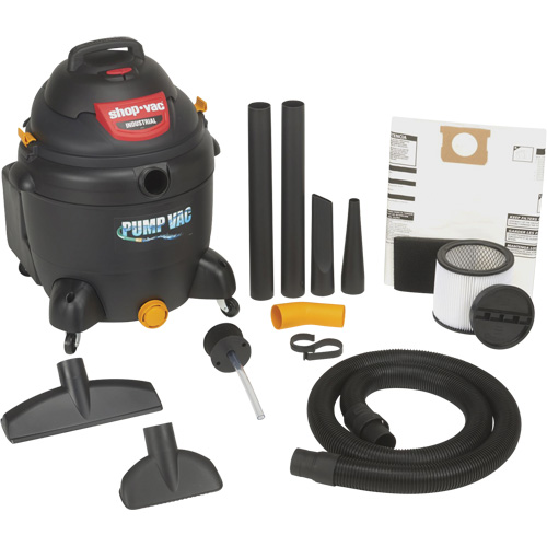 Aspirateur pour atelier avec pompe int&eacute;gr&eacute;e, Secs-humides, 6 CV, 18 gal. US (68,1 litres) Les Fournitures Industrielles Méga