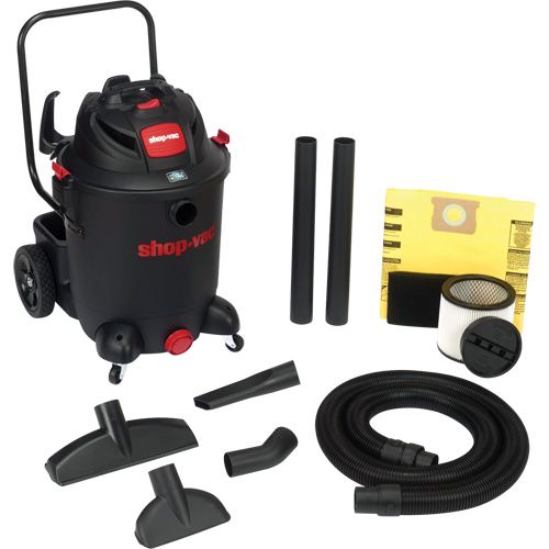 Aspirateur utilitaire pour atelier SVX2 avec chariot, Secs-humides, 6,5 CV, 14 gal. US (53 litres) Les Fournitures Industrielles Méga