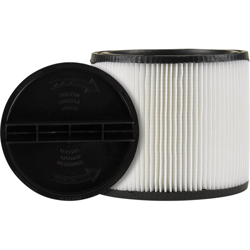 Filtre d'aspirateur, Filtre pour aspirateur, Cartouche, Pour 5 gal. US Les Fournitures Industrielles Méga