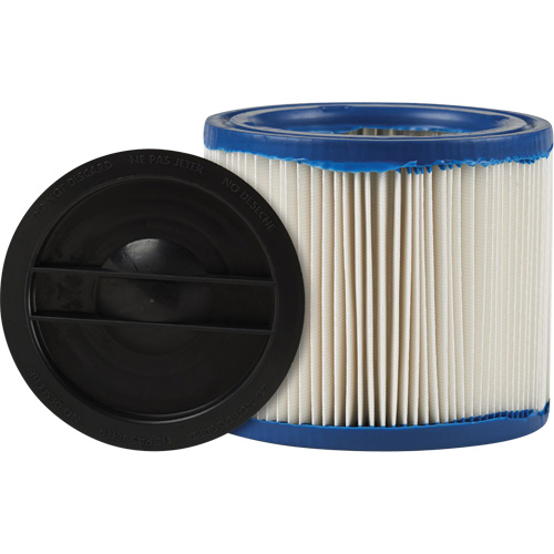 Petit filtre pour aspirateur pour d&eacute;bris secs/humides CleanStream Gore, Cartouche/Hepa, Pour 1 - 6 gal. US Les Fournitures Industrielles Méga