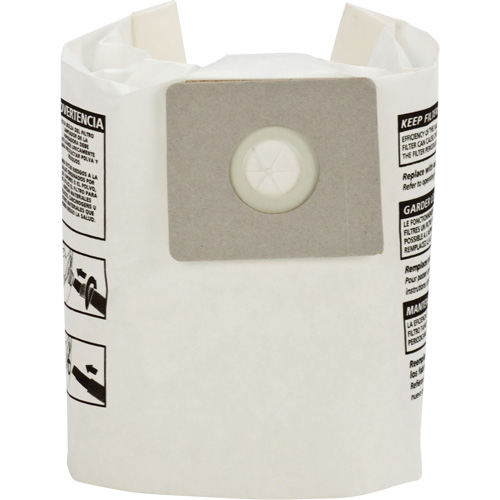 Sacs filtrants pour d&eacute;bris secs jetables de type A, 1 - 1,5 gal. US Les Fournitures Industrielles Méga