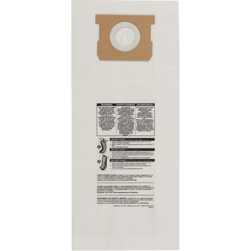 Sacs en papier de type O pour aspirateur mural/Bulldog, 5 gal. US Les Fournitures Industrielles Méga