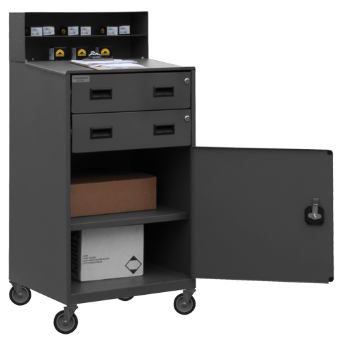 Shop Desk, 23" W x 20" D x 51" H, Grey Les Fournitures Industrielles Méga