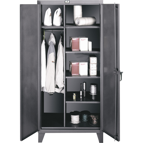 Armoires de rangement/penderies, Acier, 48" la x 24" p x 72" h, Gris Les Fournitures Industrielles Méga