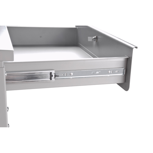 Cabinet Style Shop Desk, 34-1/2" W x 30" D x 53" H, Grey Les Fournitures Industrielles Méga