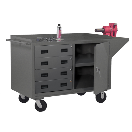 Mobile Workbench Cabinet, Steel Surface Les Fournitures Industrielles Méga