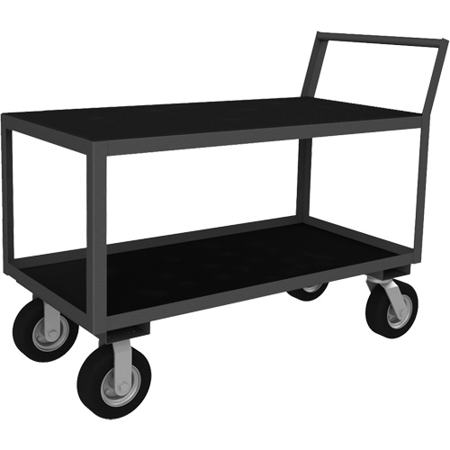 Chariot &agrave; instruments &agrave; profil bas, 2 niveaux, 24-1/4" la x 39" p x 40-15/16" h, 1200 lb Cap Les Fournitures Industrielles Méga
