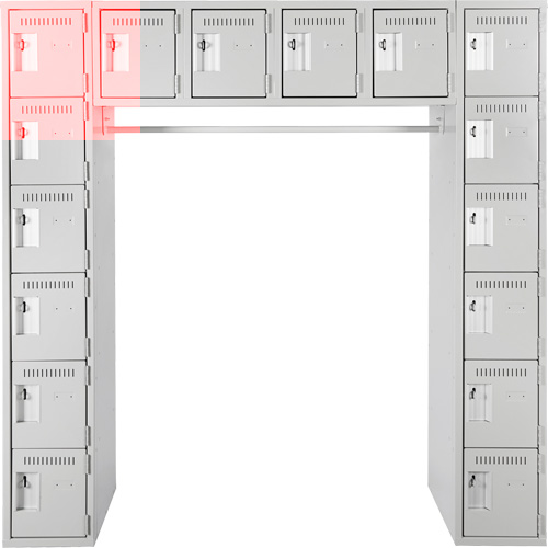 Assembled Archettes Clean Line Economy Lockers, 16 -tier, Bank of 3, 18" x 72" x 12", Steel Les Fournitures Industrielles Méga