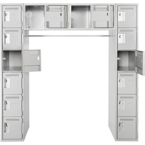 Assembled Archettes Clean Line Economy Lockers, 16 -tier, Bank of 3, 18" x 72" x 12", Steel Les Fournitures Industrielles Méga