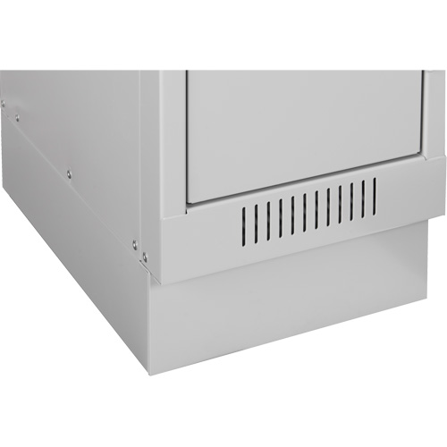 Clean Line Lockerette, 6 -tier, Bank of 4, 48" x 18" x 82", Steel, Charcoal, Rivet (Assembled) Les Fournitures Industrielles Méga