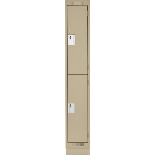 Clean Line Lockers, 2 -tier, 12" x 18" x 76", Steel, Beige, Rivet (Assembled) Les Fournitures Industrielles Méga