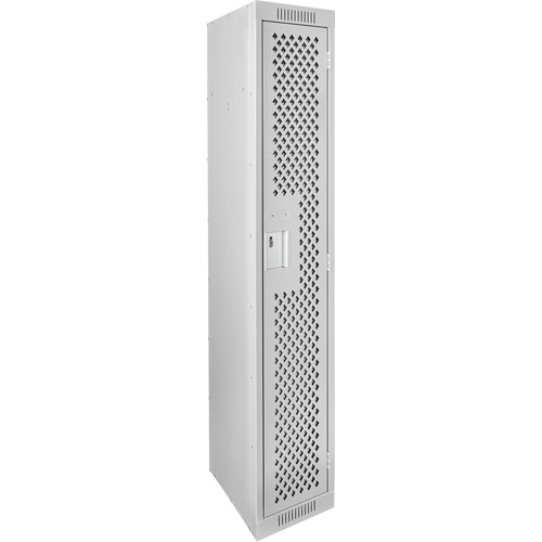 Casiers Clean Line, 12" x 12" x 72", Acier, Gris, Rivet (assembl&eacute;), Perfor&eacute; Les Fournitures Industrielles Méga
