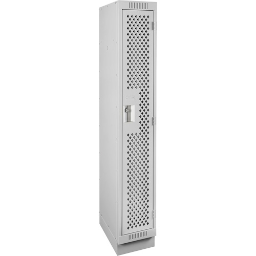 Clean Line Lockers, 12" x 18" x 76", Steel, Grey, Rivet (Assembled), Perforated Les Fournitures Industrielles Méga
