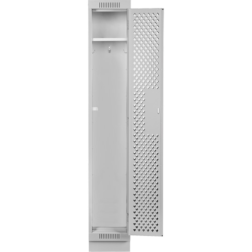 Clean Line Lockers, 12" x 18" x 76", Steel, Grey, Rivet (Assembled), Perforated Les Fournitures Industrielles Méga