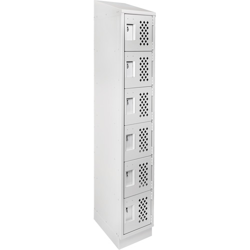 Assembled Lockerettes Clean Line Perforated Economy Lockers, 6 -tier, 18" x 72" x 12", Steel Les Fournitures Industrielles Méga