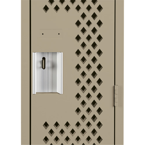 Clean Line Lockers, Bank of 3, 36" x 12" x 72", Steel, Beige, Rivet (Assembled), Perforated Les Fournitures Industrielles Méga