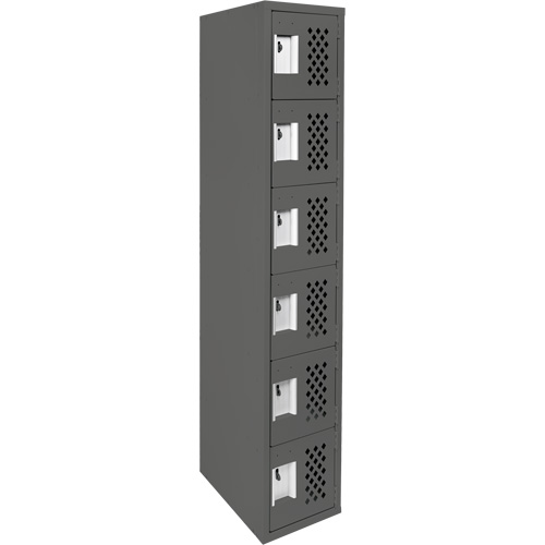 Petits casiers &eacute;conomiques assembl&eacute;s et perfor&eacute;s Clean Line, 6 niveaux, 18" x 72" x 12", Acier Les Fournitures Industrielles Méga