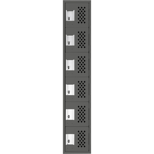 Petits casiers &eacute;conomiques assembl&eacute;s et perfor&eacute;s Clean Line, 6 niveaux, 18" x 72" x 12", Acier Les Fournitures Industrielles Méga