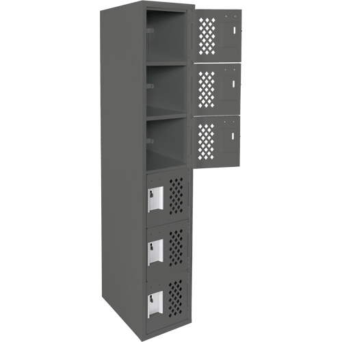 Petits casiers &eacute;conomiques assembl&eacute;s et perfor&eacute;s Clean Line, 6 niveaux, 18" x 72" x 12", Acier Les Fournitures Industrielles Méga