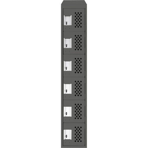 Petit casier perfor&eacute; Clean-Line, 6 niveaux, 15" x 72" x 12", Acier Les Fournitures Industrielles Méga