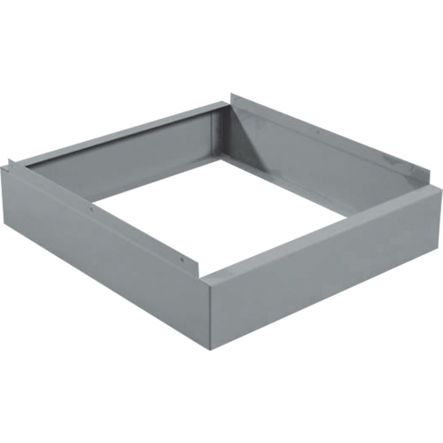 Base en retrait pour casiers &eacute;conomiques Clean Line, 1 Blocs, 4" lo x 12" la x 18" p, Gris, Acier Les Fournitures Industrielles Méga
