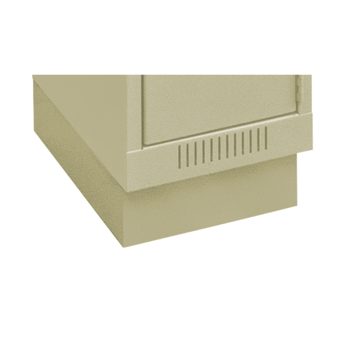 Base en retrait pour casiers &eacute;conomiques Clean Line, 1 Blocs, 4" lo x 12" la x 18" p, Beige, Acier Les Fournitures Industrielles Méga