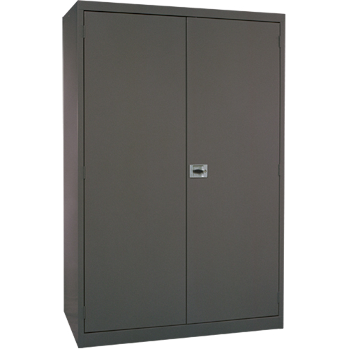 Armoires de rangement Hi-Boy profondes, Acier, 4 Tablettes, 72" h x 36" la x 24" P, Charbon Les Fournitures Industrielles Méga